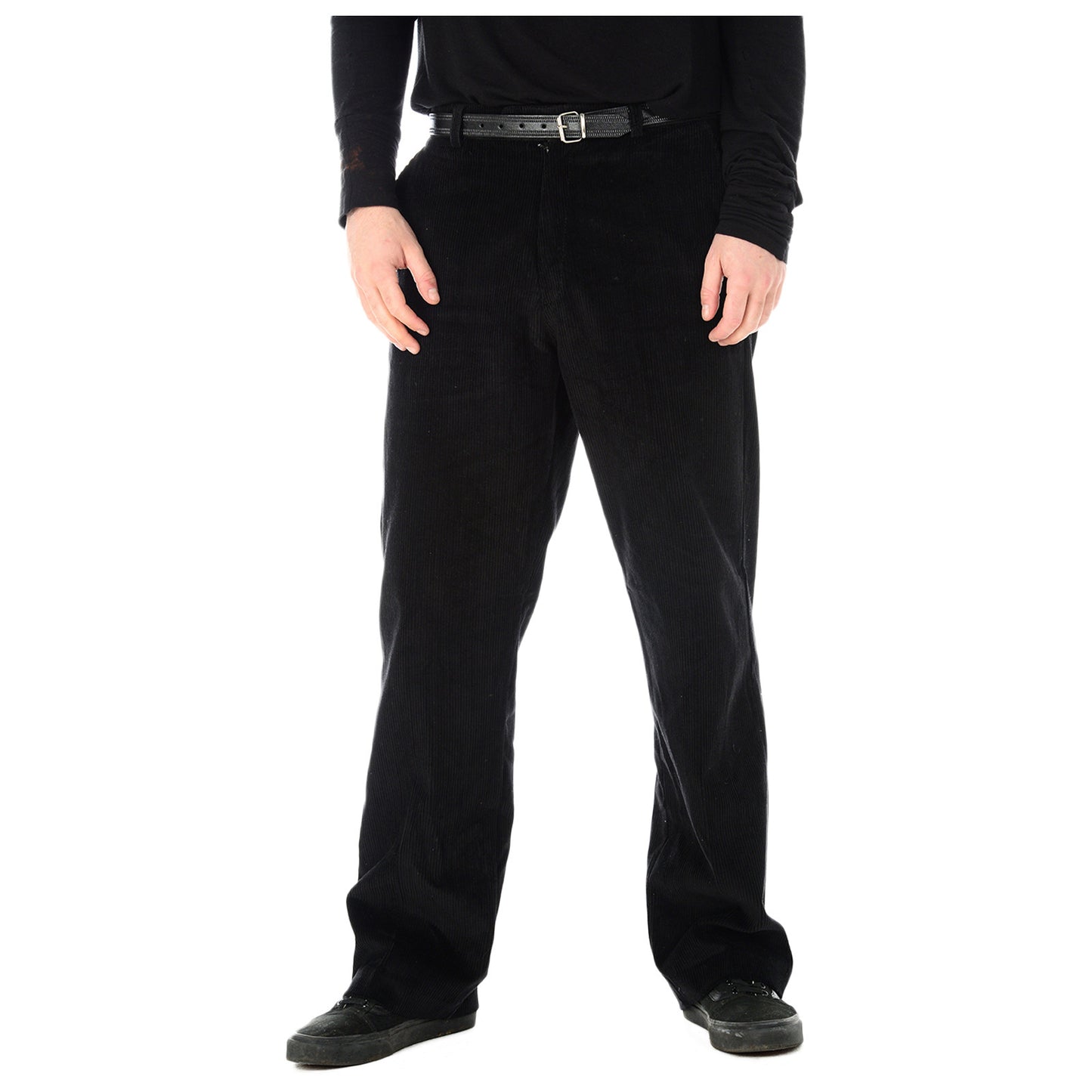 MENS CORD CORDUROY TROUSERS COTTON  BUSINESS FORMAL CASUAL BELTED SMART PANTS