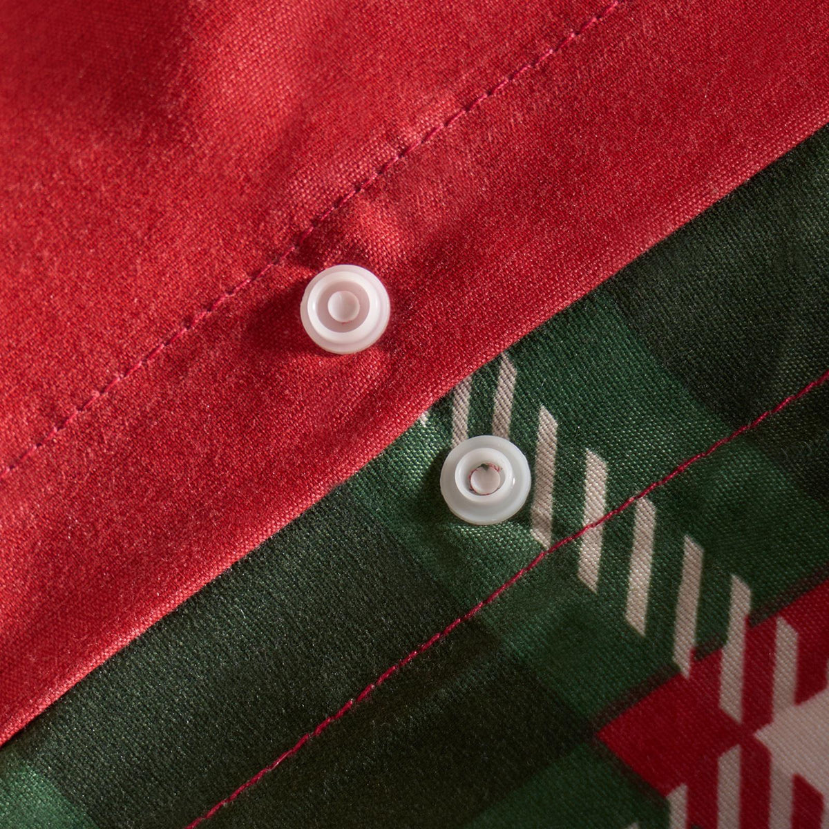 Christmas Check Duvet Cover Bedding Set Pillowcase Reversible Soft Tartan Quilt