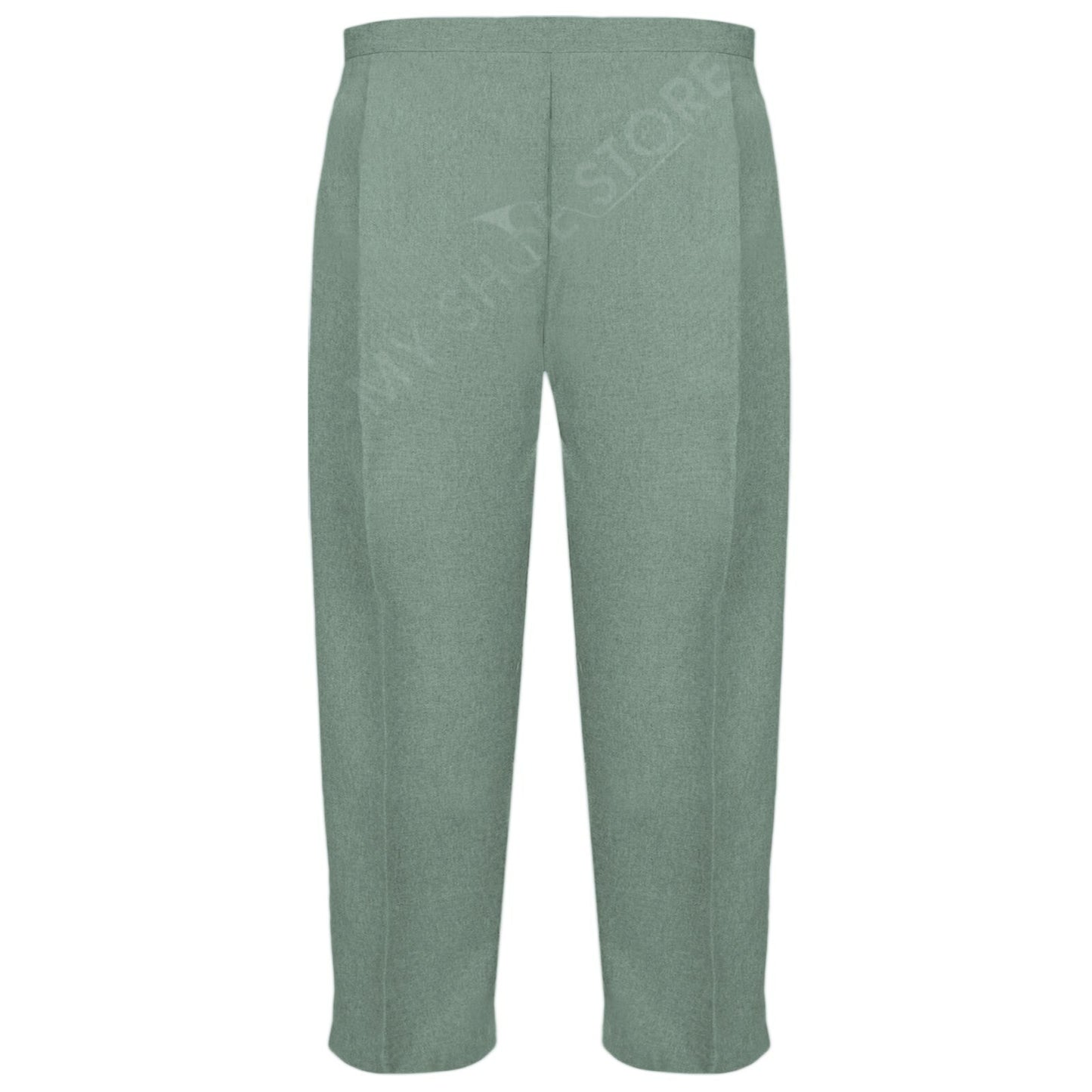 3/4 LENGTH WOMENS LADIES STRETCH ELASTICATED WAIST PLAIN PANTS CROPPED TROUSERS