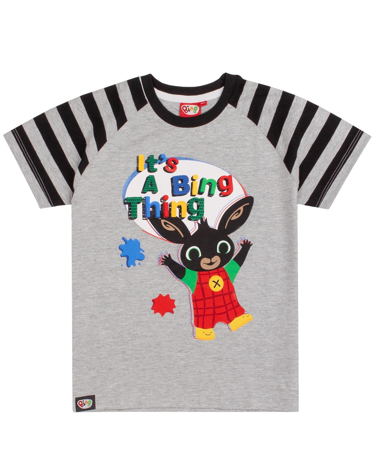 Bing Bunny Short Sleeve Short Leg Pyjama Set | Boys Grey | Official Merch