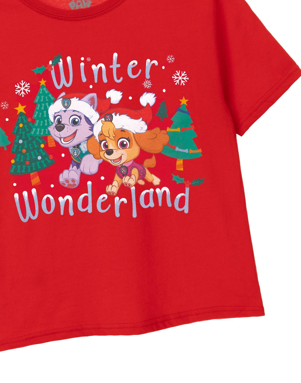 Paw Patrol Short Sleeved T-Shirt | Girls Red | Official Merch