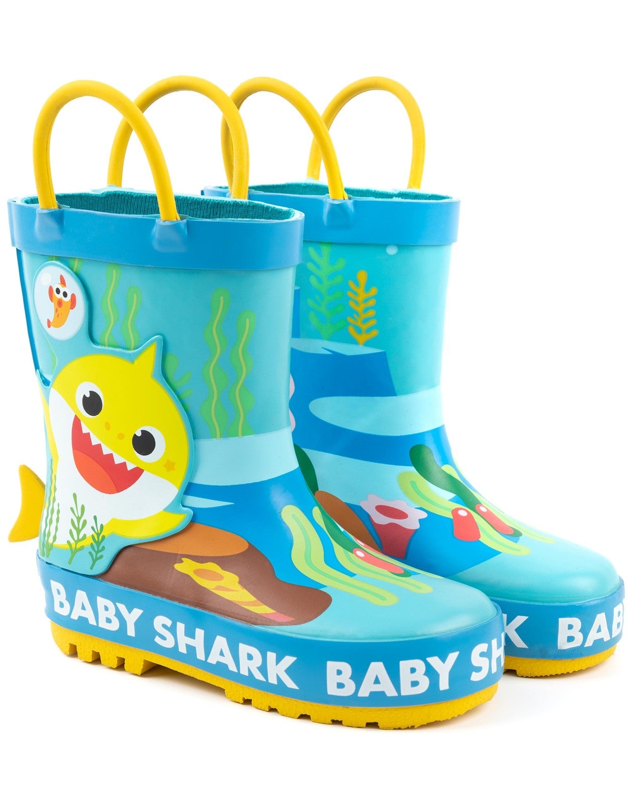 Baby Shark Wellington Boots with Handles | Boys Blue | Official Merch