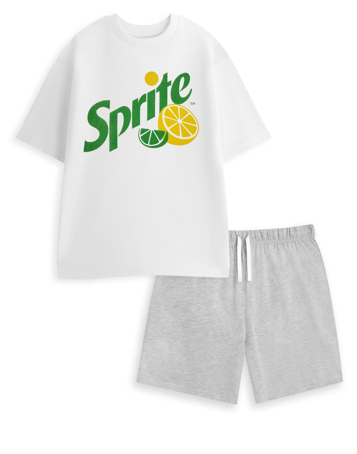 Coca Cola Short Sleeve Short Leg Pyjama Set | Mens White | Official Merch