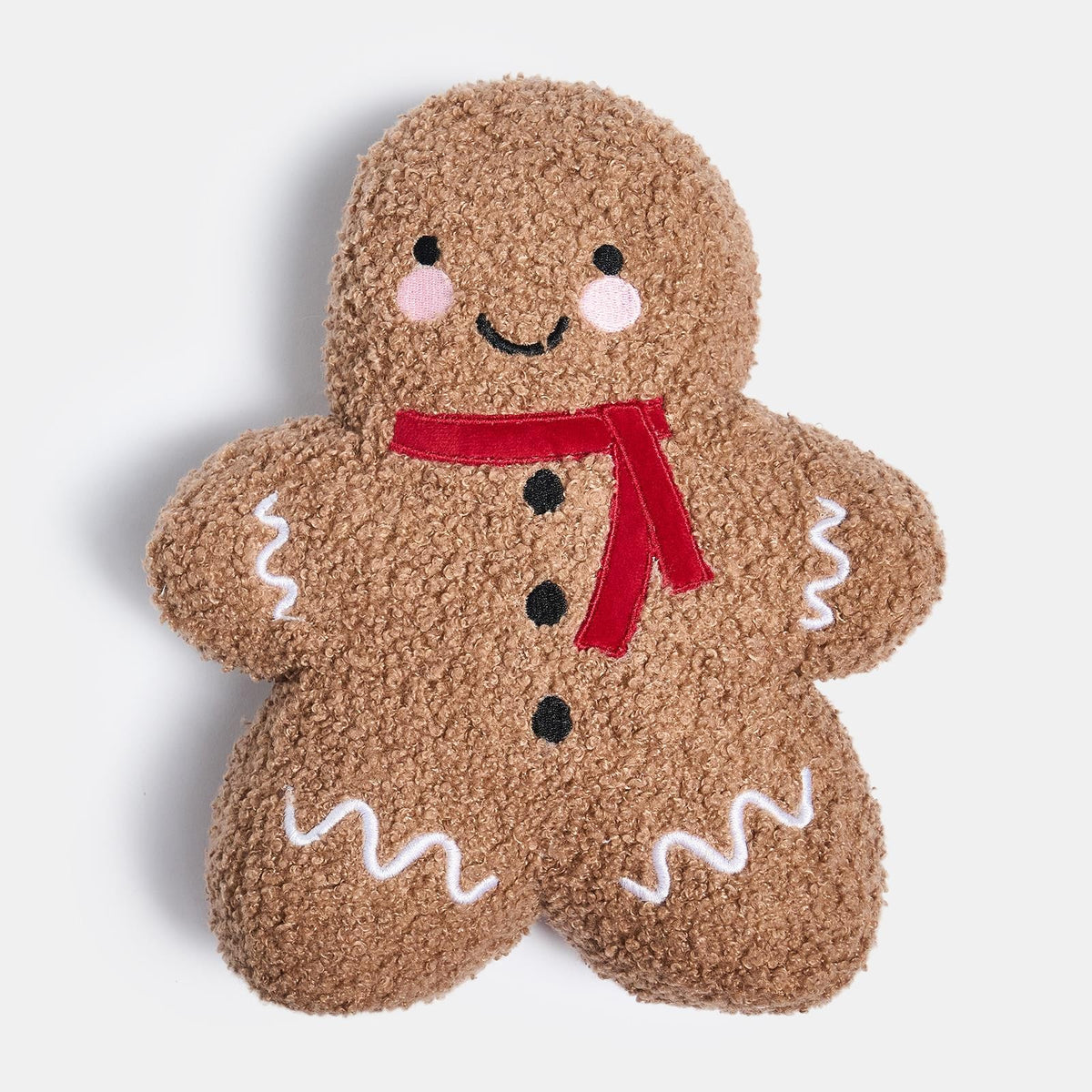 OHS Gingerbread Weighted Door Stop Xmas Decorative Boucle Stopper Wedge