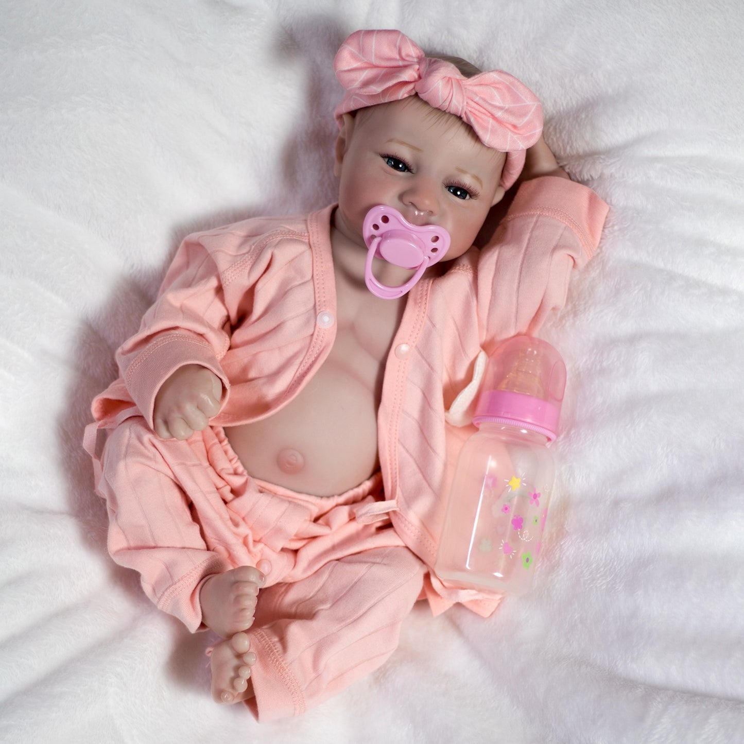 18" Lifelike Reborn Dolls Full Body Vinyl Silicone Newborn Baby Girl Twins Gifts