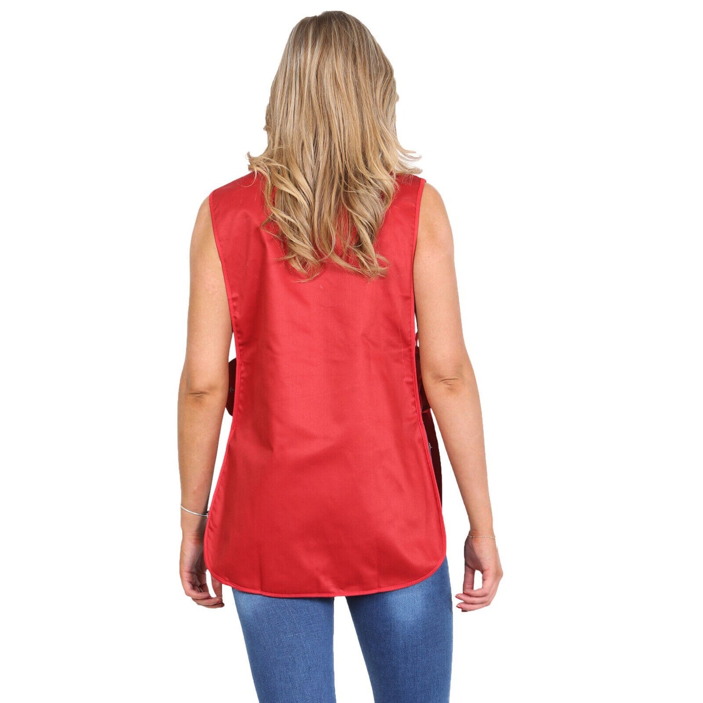 Plain Tabard Apron Workwear Cleaning Catering Salon | Large Pocket | Popper Fast