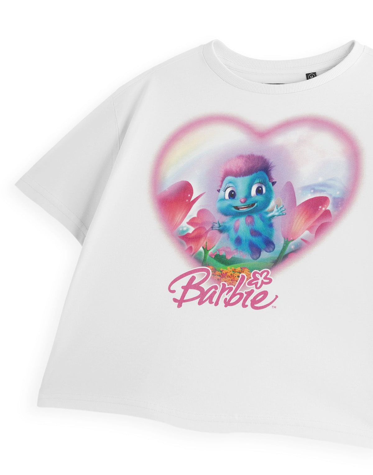 Barbie Cropped Short Sleeved T-Shirt | Womens White | Official Merch