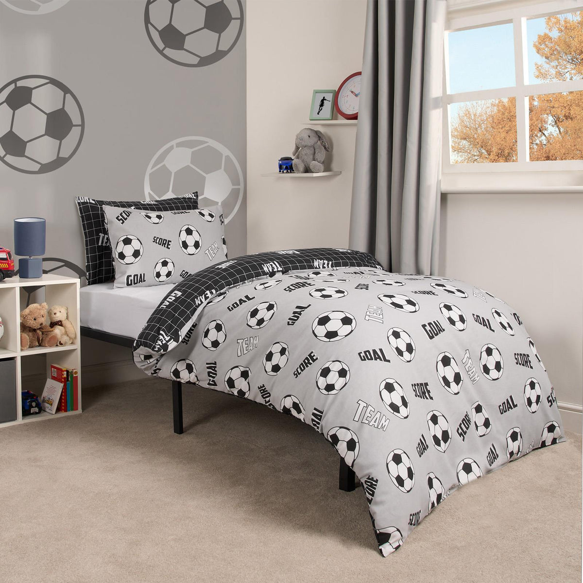 Football Duvet Cover Set Reversible Kids Bedding Quilt Pillowcase Single Double