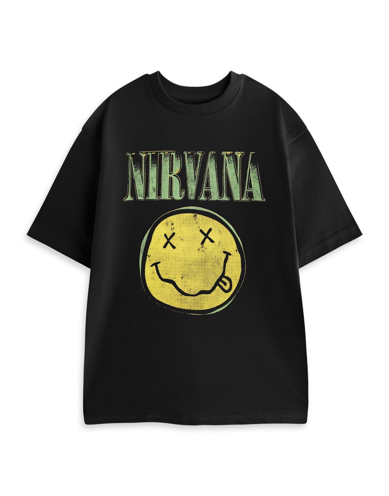 Nirvana Short Sleeve Short Leg Pyjama Set | Mens Black | Official Merch
