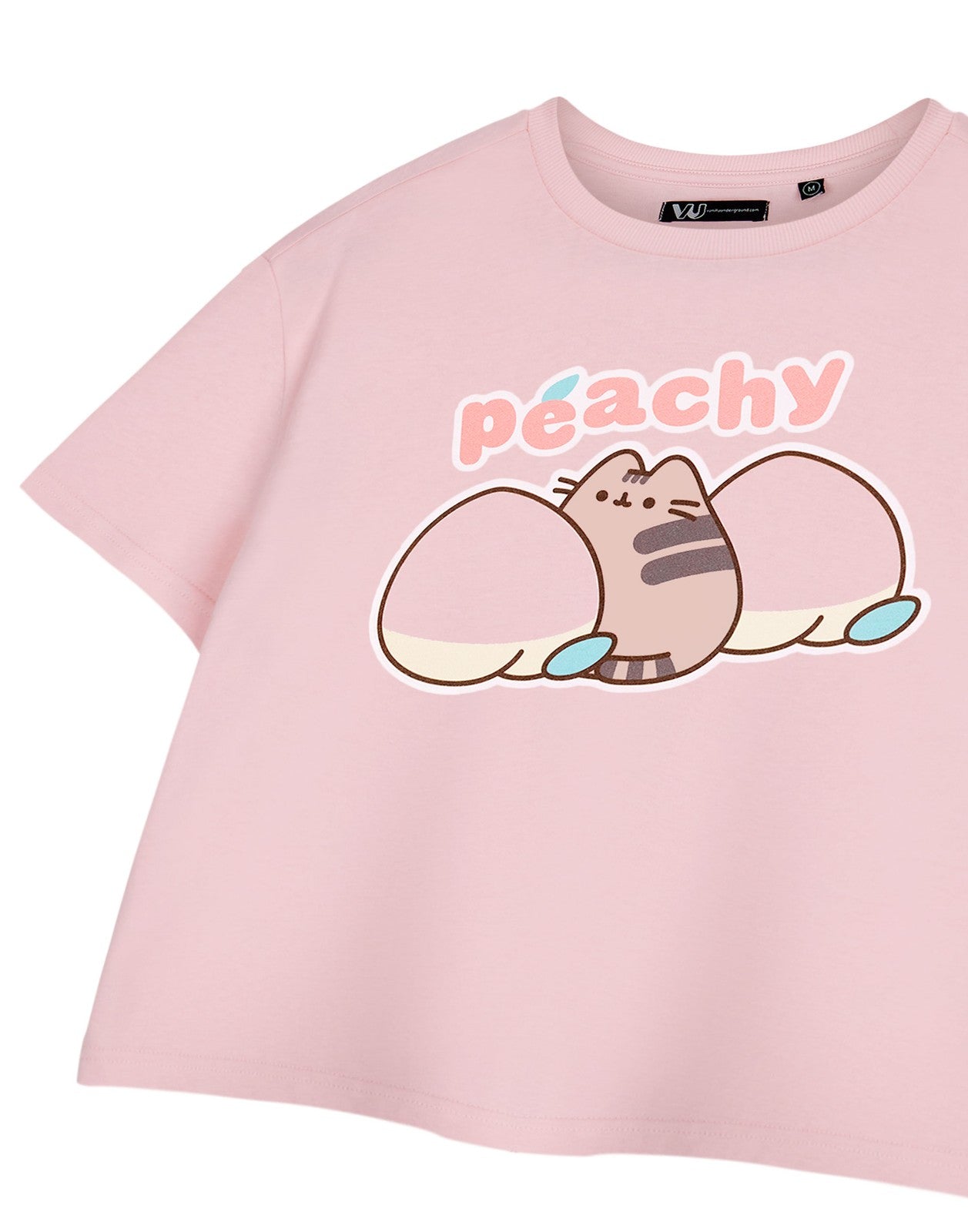 Pusheen Cropped Short Sleeved T-Shirt | Womens Pink | Official Merch