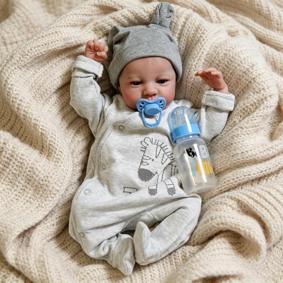 18" Real Life Reborn Dolls Newborn Boy Realistic Baby Twins Handmade Doll Gifts