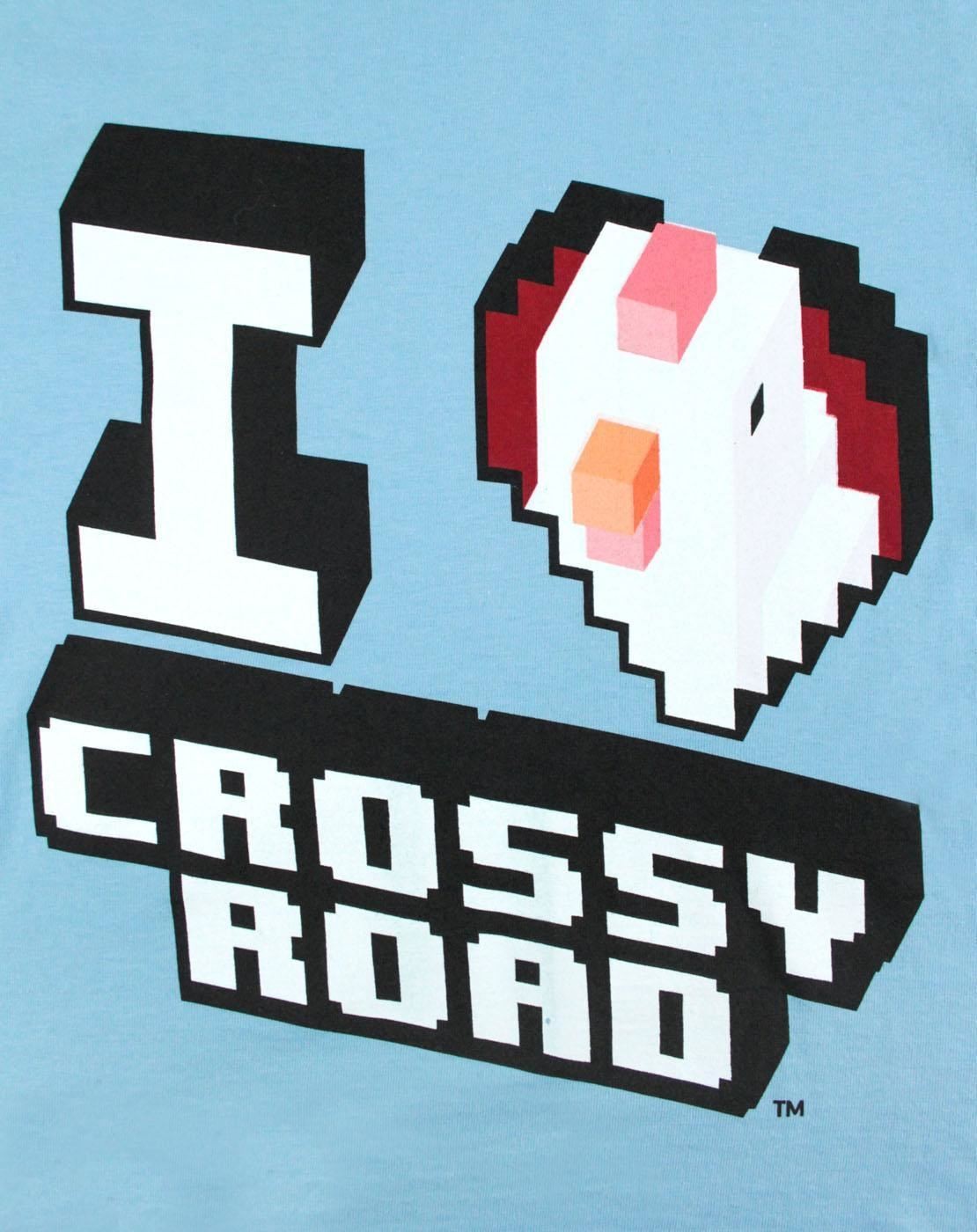 Crossy Road Short Sleeved T-Shirt | Boys Blue | Official Merch
