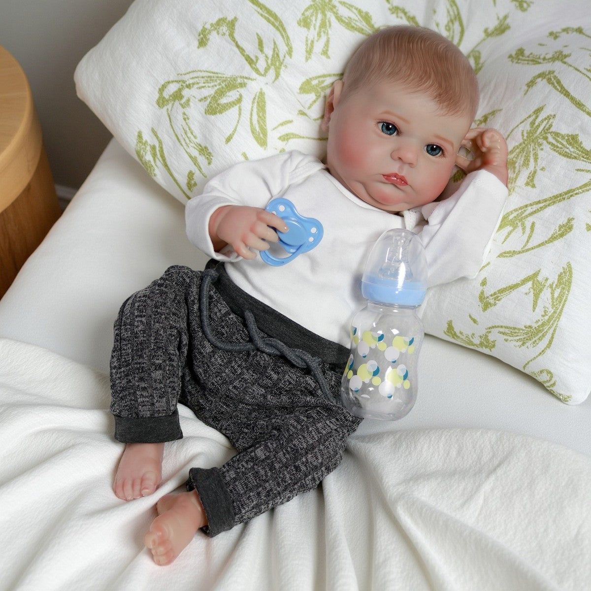Waterproof Reborn Doll 18" Newborn Baby Boy Dolls Full Body Vinyl Silicone Gift