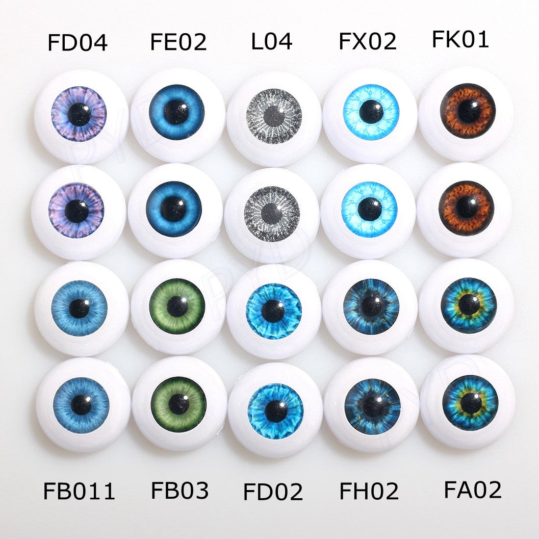 2 Pairs Reborn Baby Doll Eyes Half Round Acrylic Eyeballs Accessories DIY Supply