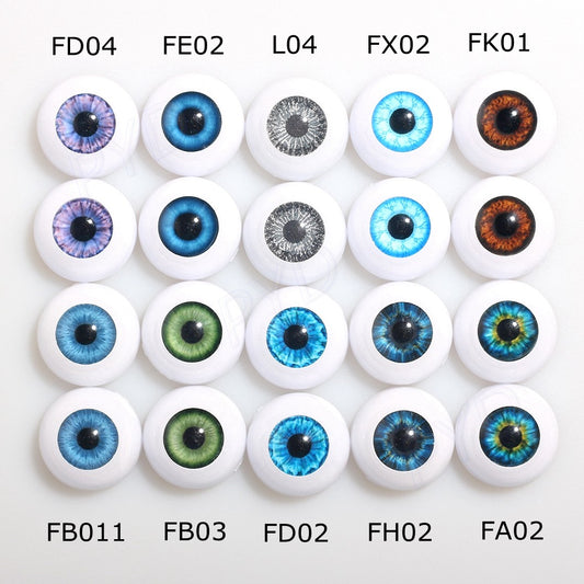 2 Pairs Reborn Baby Doll Eyes Half Round Acrylic Eyeballs Accessories DIY Supply