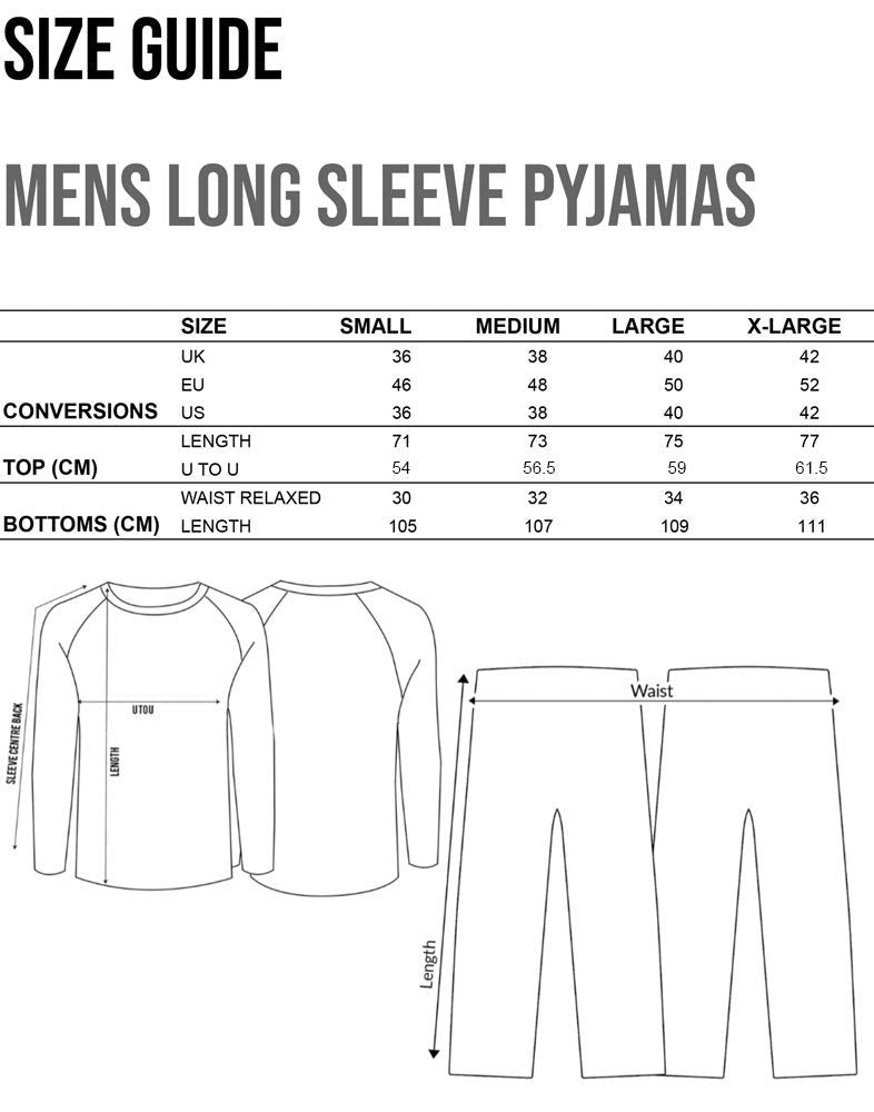 Peppa Pig Long Sleeve Long Leg Pyjama Set | Mens Red | Official Merch