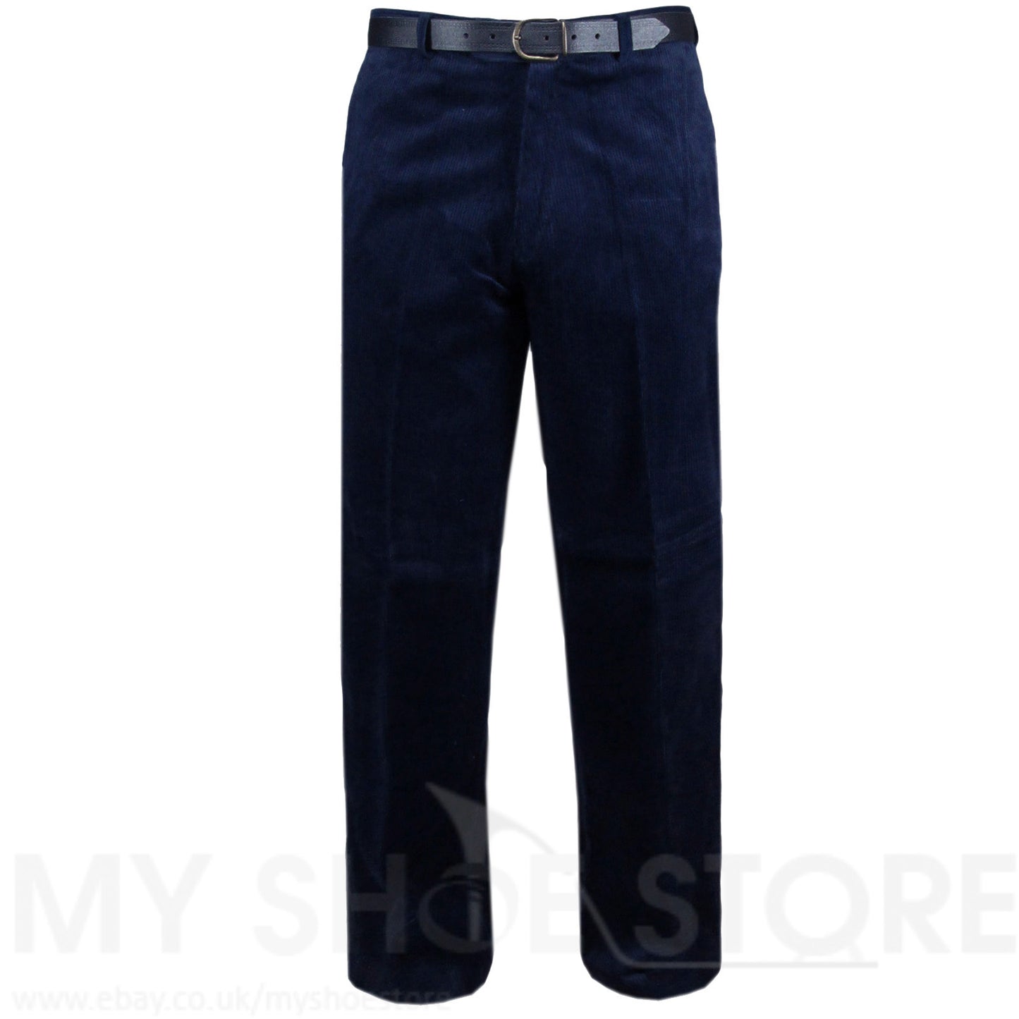 MENS CORD CORDUROY TROUSERS COTTON  BUSINESS FORMAL CASUAL BELTED SMART PANTS