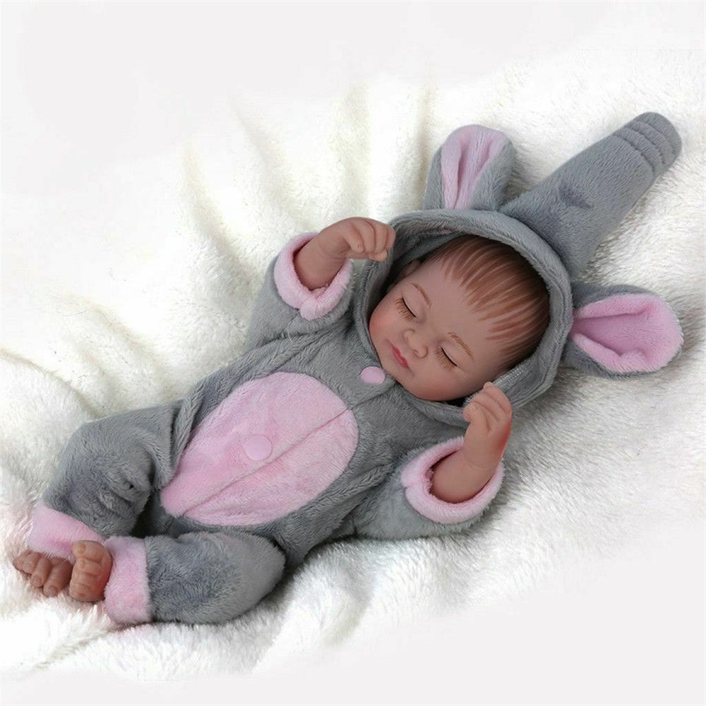 10" Handmade Reborn Dolls Girl Full Body Vinyl Silicone Realistic Newborn Doll