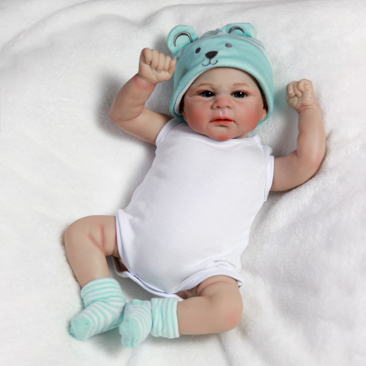 Realistic Reborn Baby Dolls Vinyl Silicone Handmade Real Newborn Boy Doll Gift