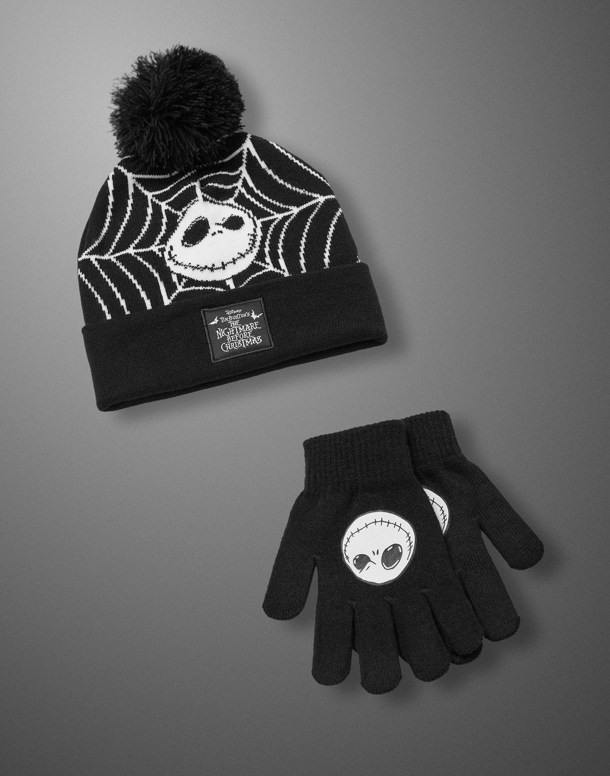Disney Beanie and Gloves Set | Unisex Kids Black | Official Merch