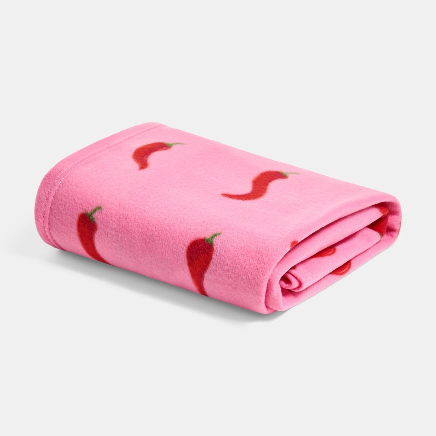 OHS Chilli Print Throw Soft Blanket Polar Fleece Lightweight Bedspread