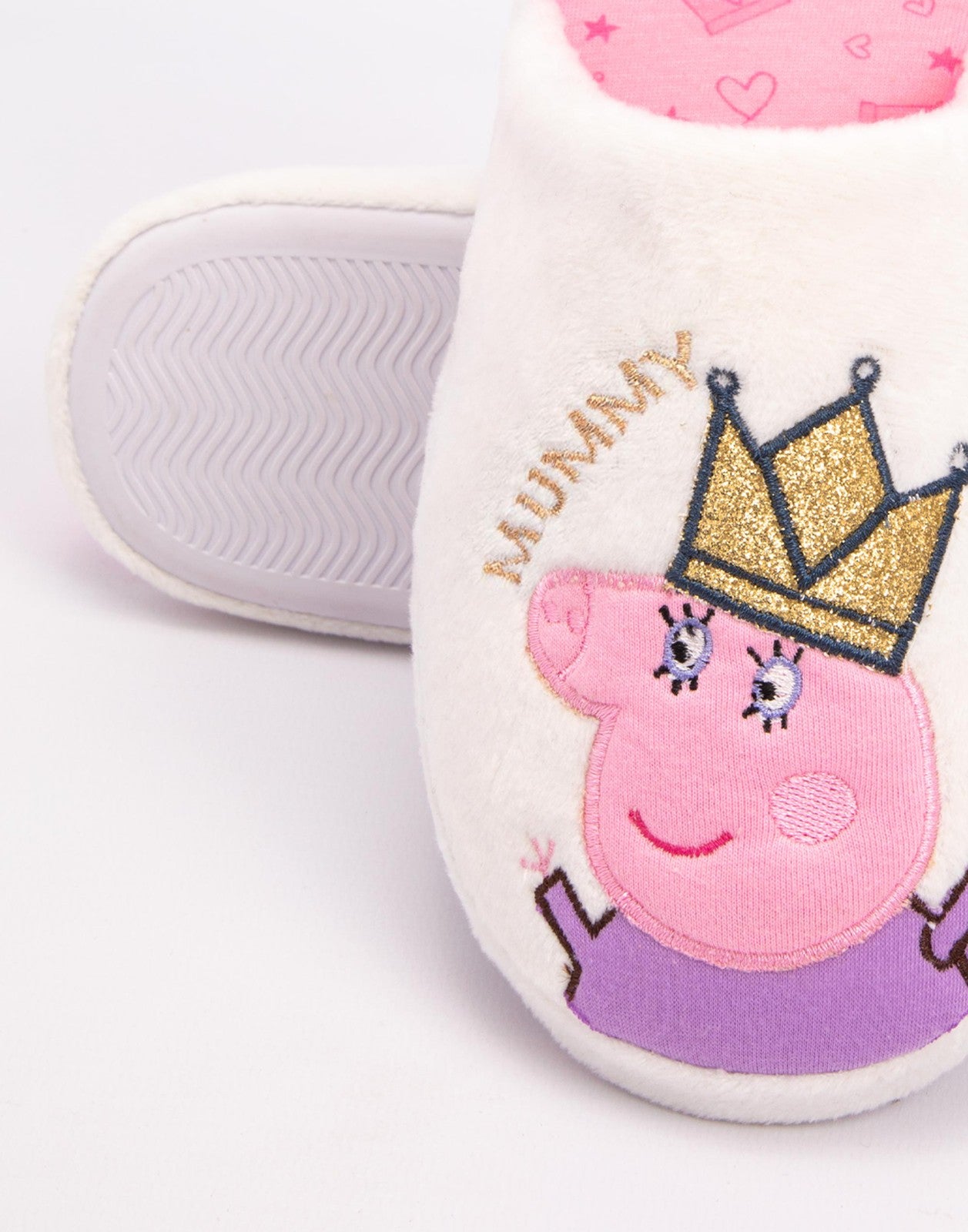 Peppa Pig Mule Slippers | Womens White | Official Merch