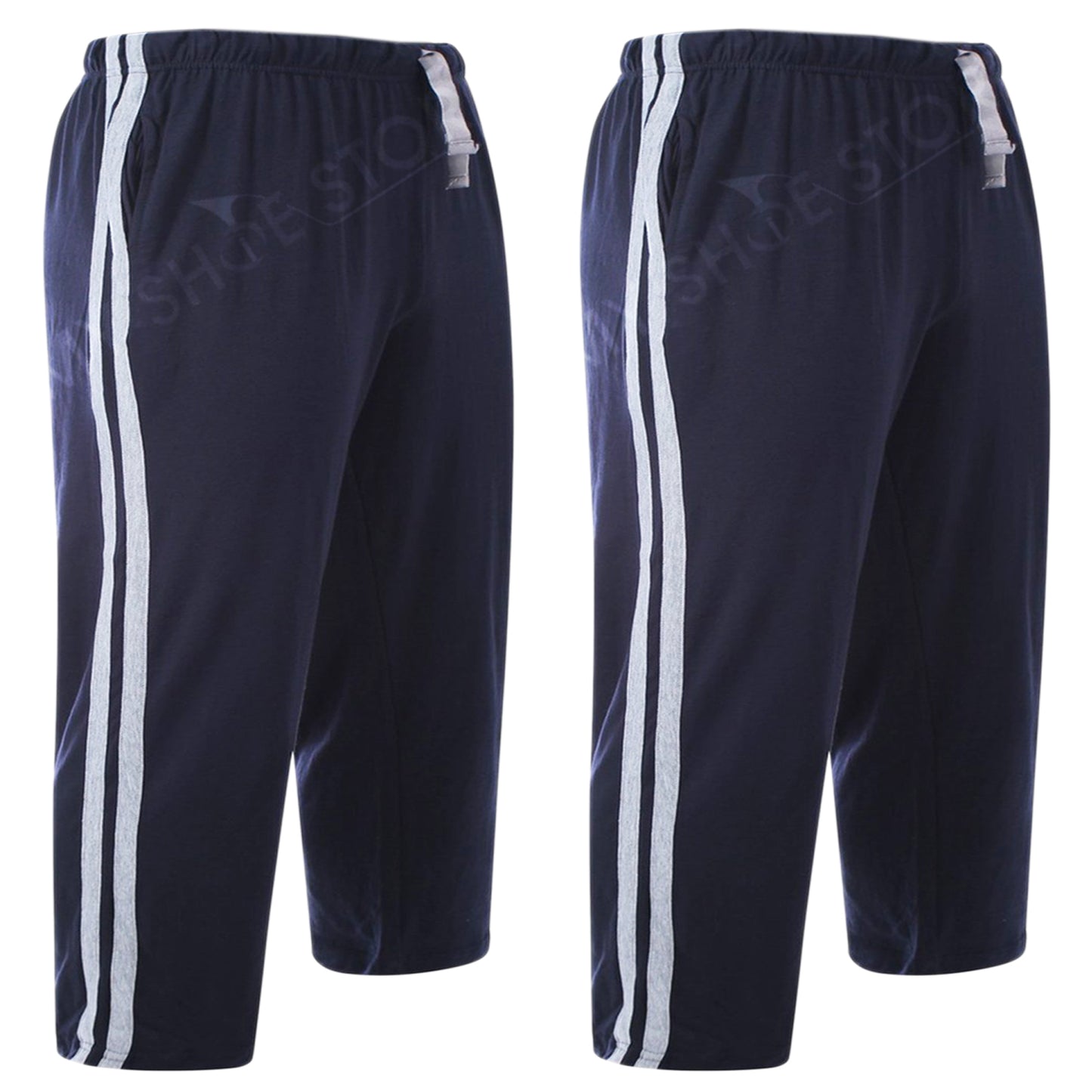 2 PACK MENS LOUNGE SHORTS COTTON PJS NIGHT WEAR CASUAL PYJAMAS SLEEPWEAR BOTTOM
