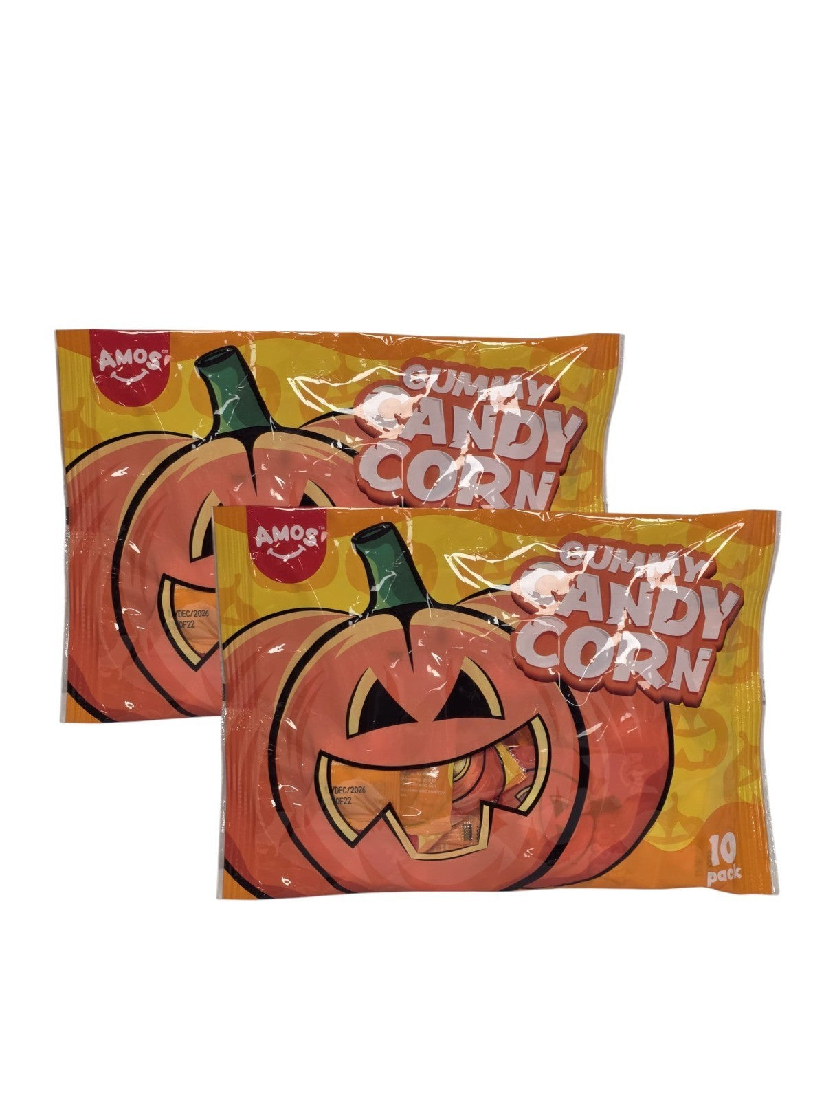 AMOS Gummy Candy Corn Halloween Sweets 10 Pack Trick or Treat Single or 2 Bags