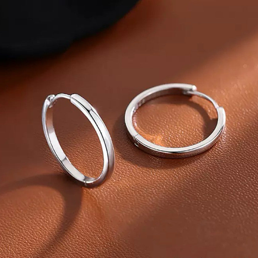 Womens Girls 925 Sterling Silver Fashion Huggie Hoop Earrings Jewellery Gift UK