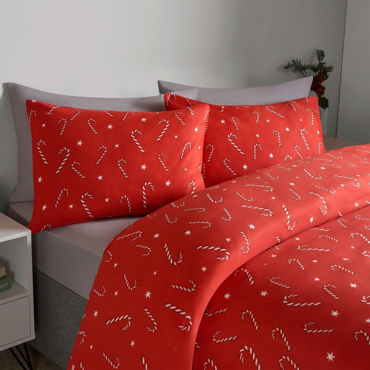 OHS Xmas Reversible Bedding Set Novelty Kids Duvet Cover with Pillowcase Double