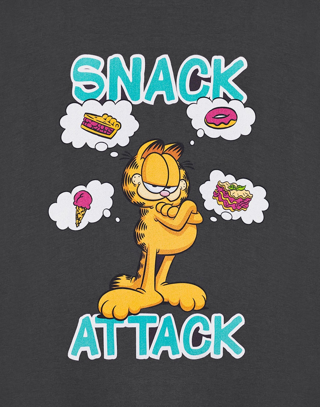 Garfield Short Sleeved T-Shirt | Unisex Kids Charcoal | Official Merch