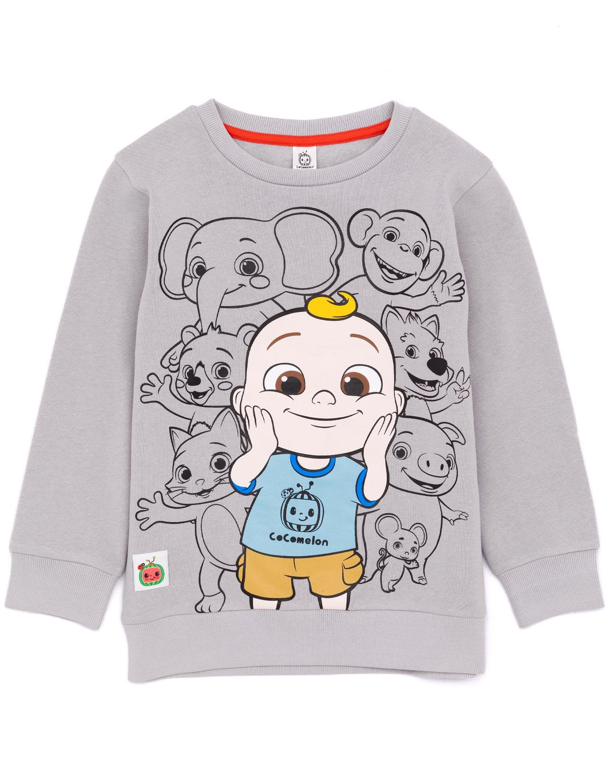 Cocomelon Sweatshirt | Unisex Kids Grey | Official Merch