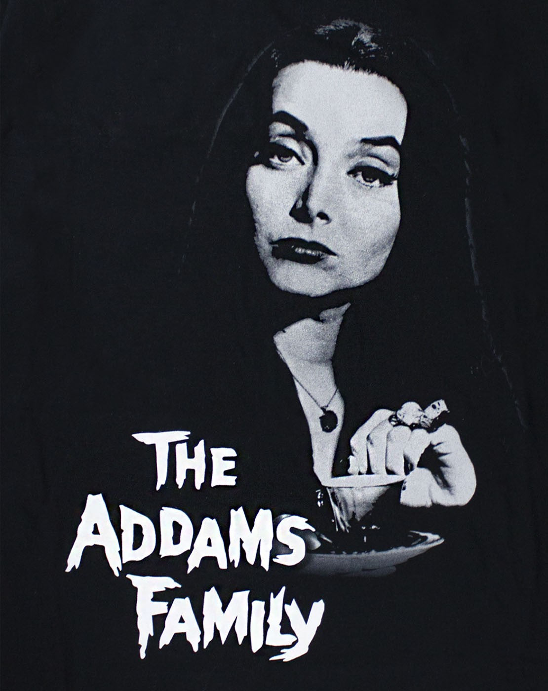 The Addams Family Short Sleeved T-Shirt | Womens Black | Official Merch