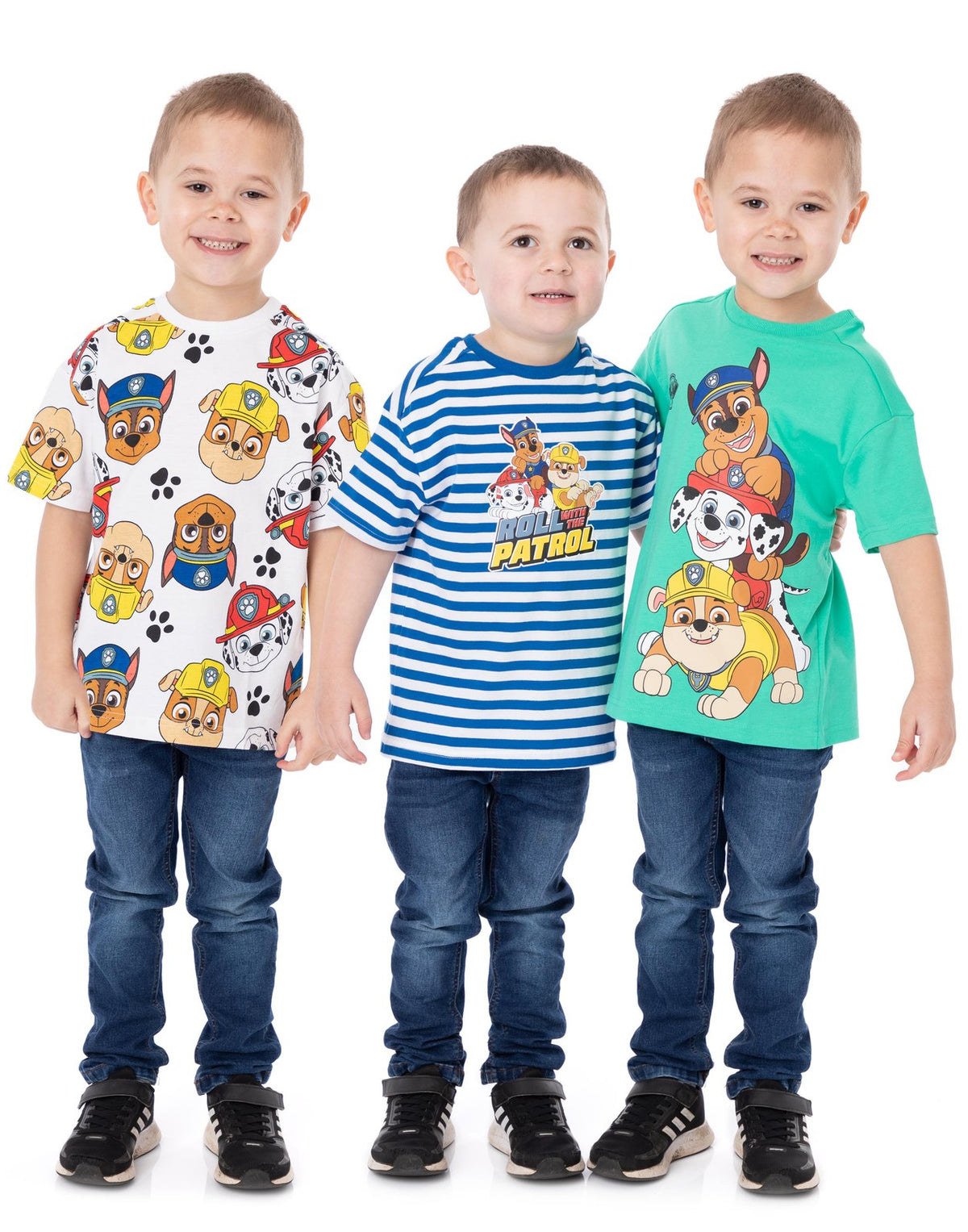 Paw Patrol Multi-Pack of 3 Short-Sleeved T-Shirts | Boys Multicoloured | Officia