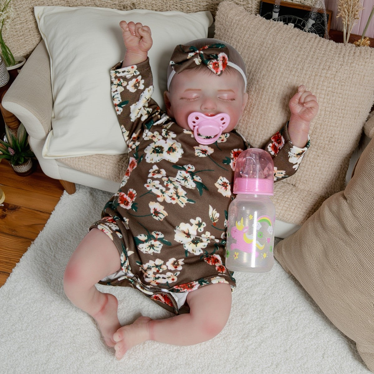Reborn Baby Dolls Vinyl Silicone Realistic Handmade Newborn Girl Doll Xmas Gift