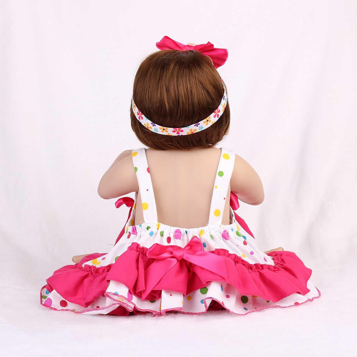 22" Waterproof Reborn Dolls Girl Lifelike Full Body Vinyl Silicone Newborn Doll