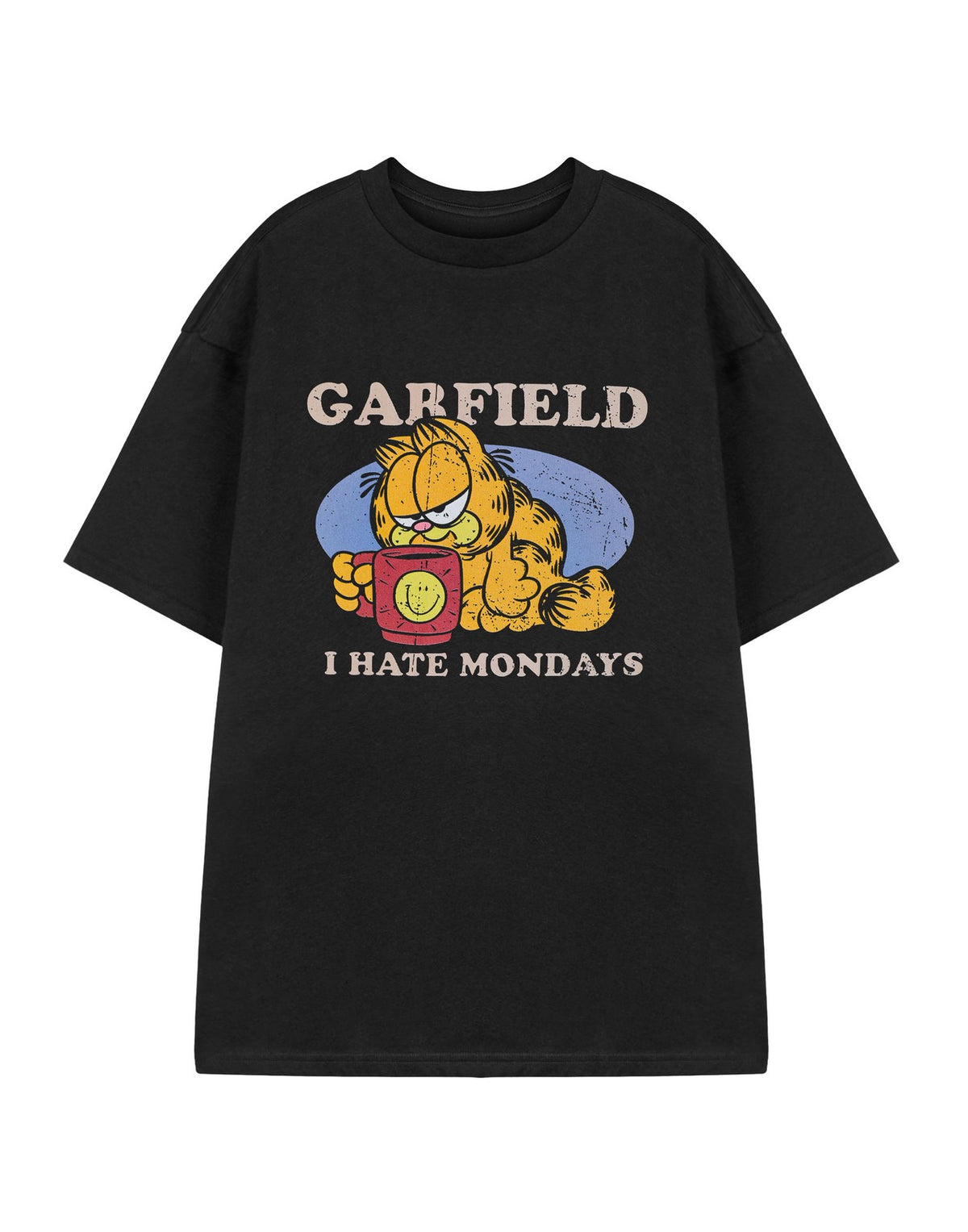 Garfield Short Sleeved T-Shirt | Mens Black | Official Merch