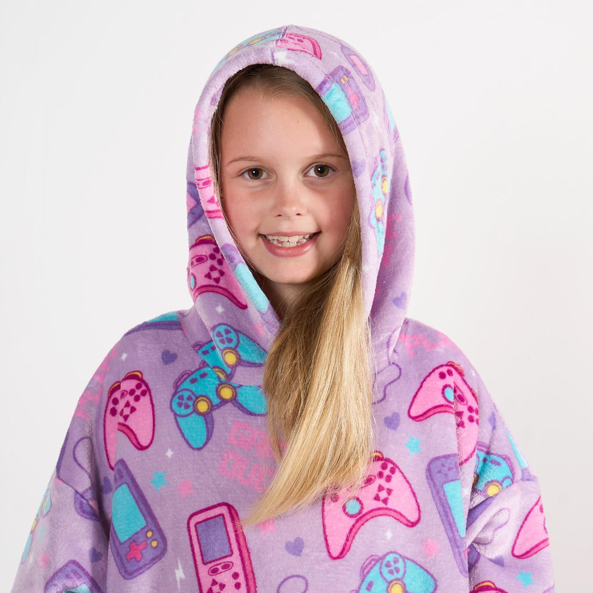 Gaming Hoodie Blanket Sherpa Fleece Throw Sweatshirt Oversized Warm Plush Soft