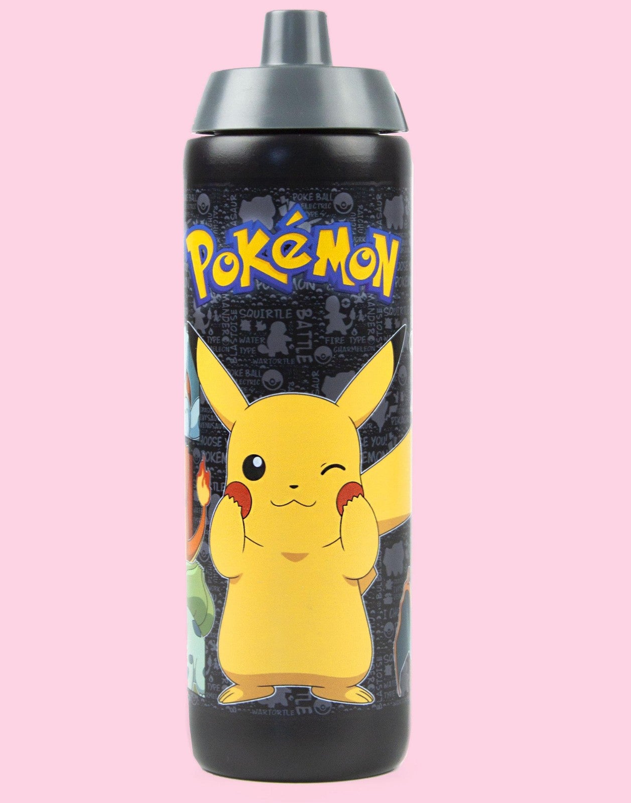 Pokemon Screw Water Bottle | Unisex Kids Black | Official Merch