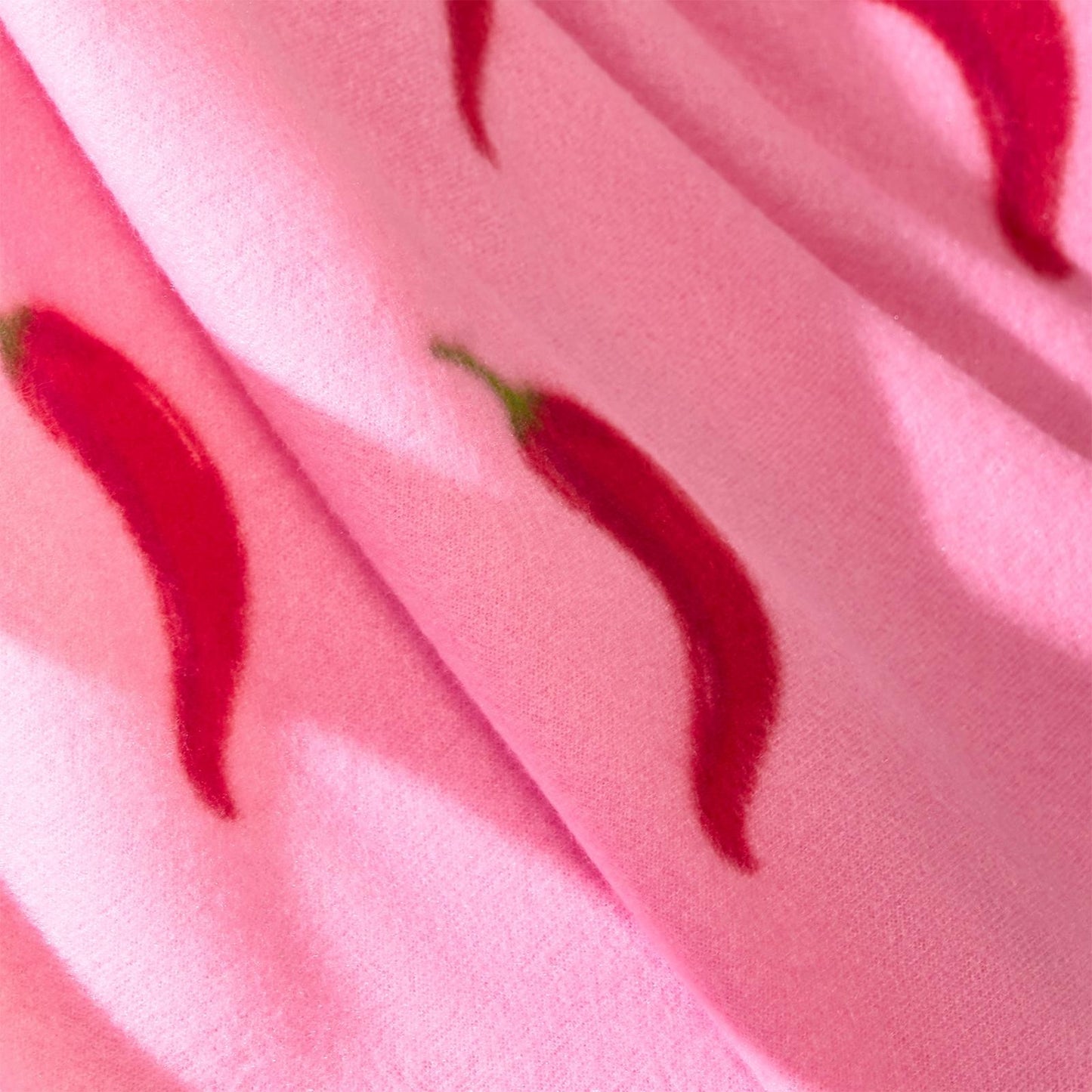 OHS Chilli Print Throw Soft Blanket Polar Fleece Lightweight Bedspread