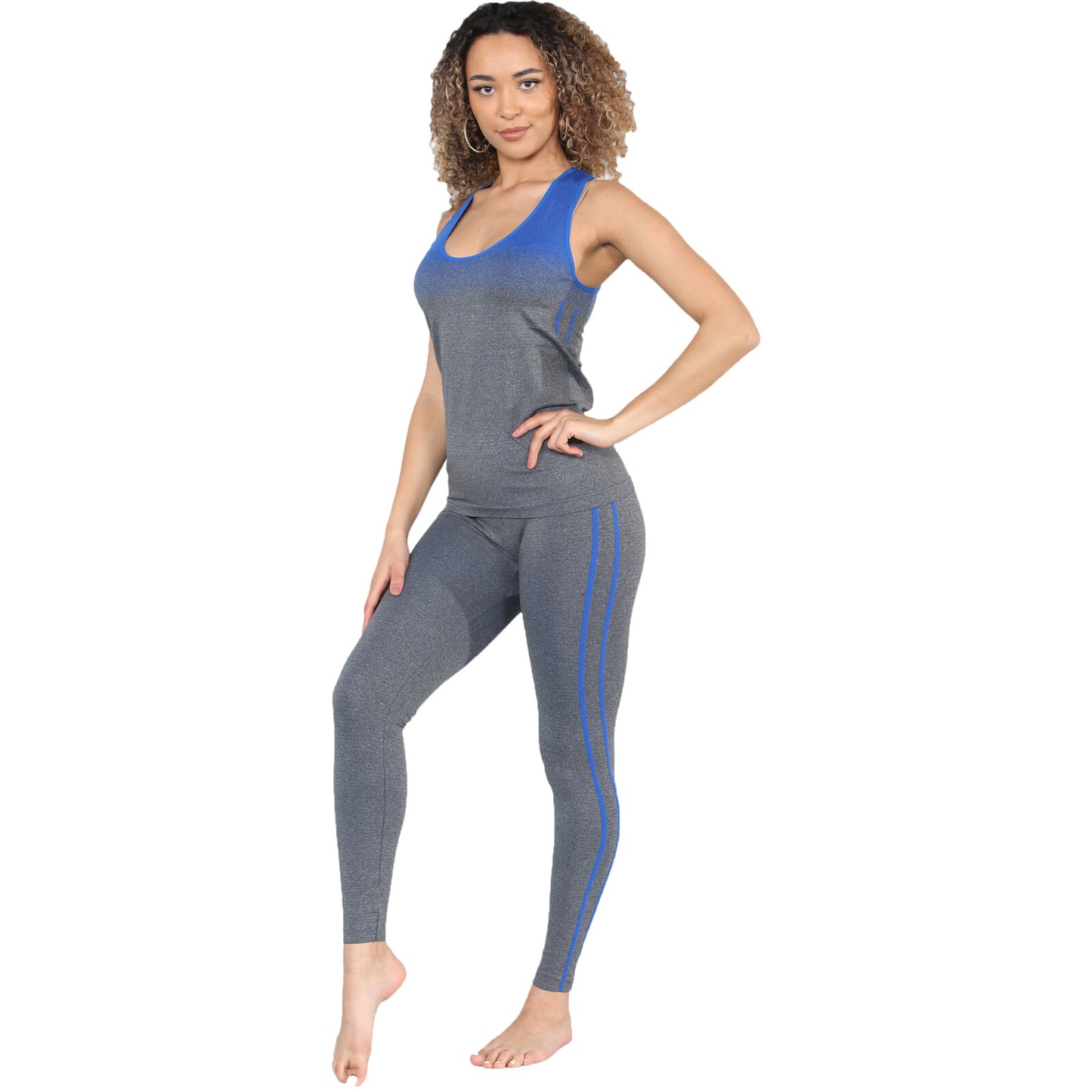 WOMENS GYM WEAR SUIT VEST LEGGINGS SET LADIES  ACTIVE WEAR YOGA SPORTS TRACKSUIT