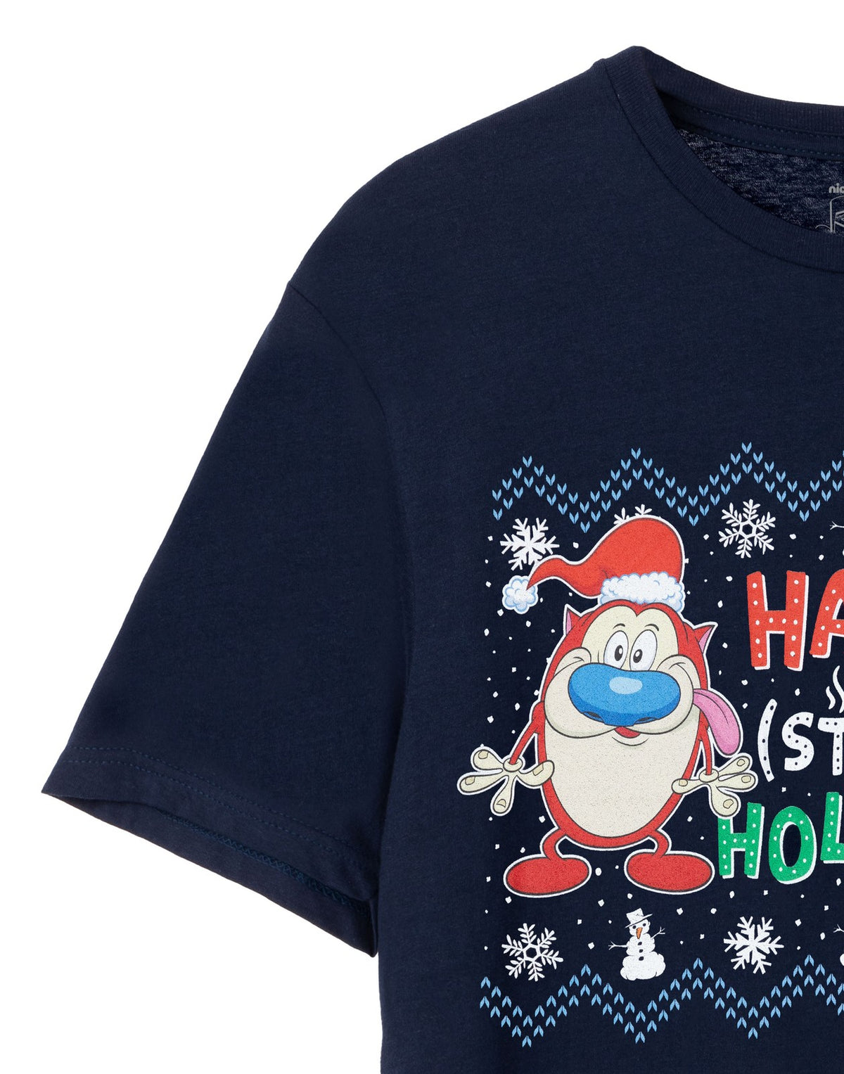 Ren & Stimpy Short Sleeved T-Shirt | Mens Navy | Official Merch