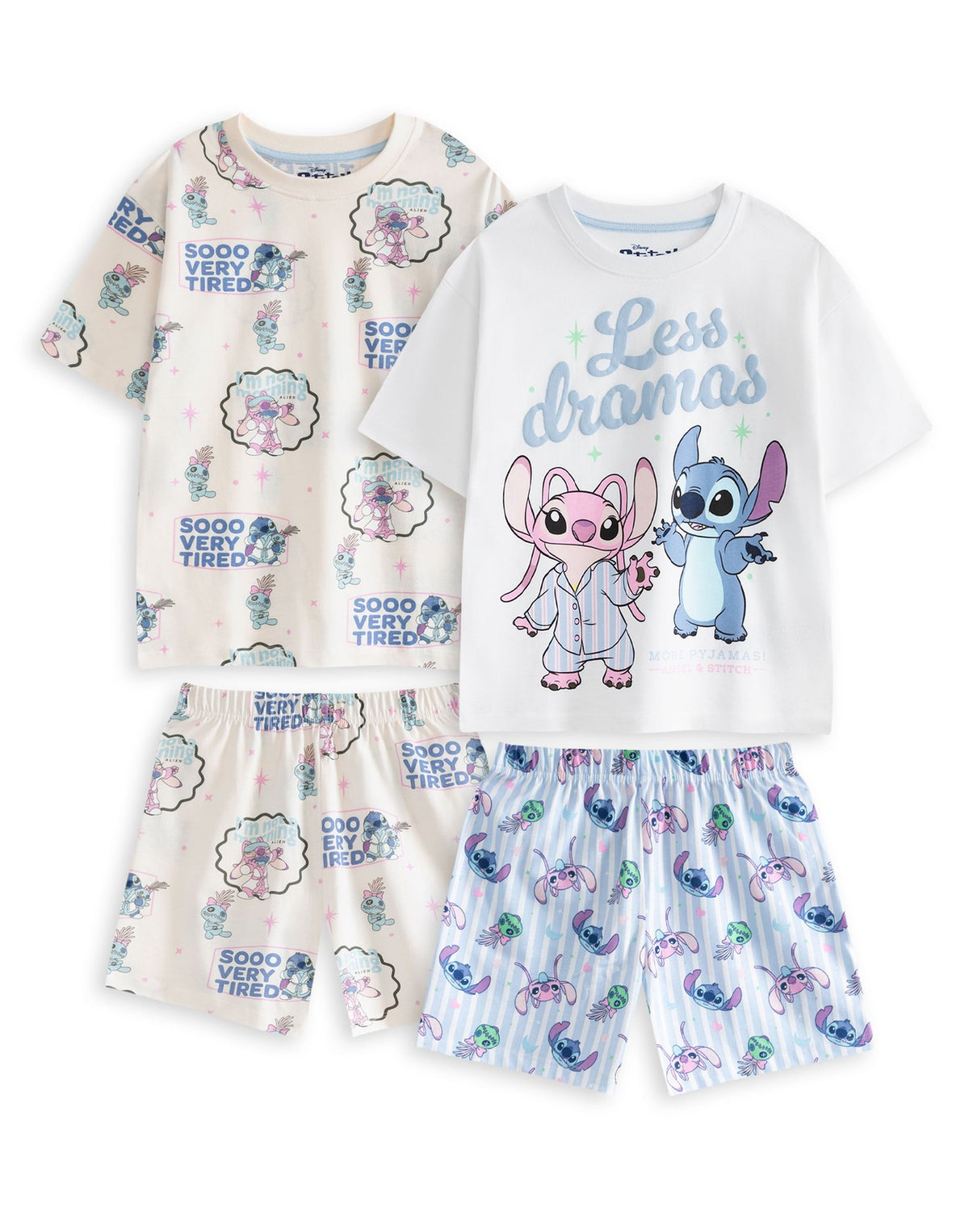 Disney Multi-Pack of 2 Short Sleeve Short Leg Pyjama Set | Girls Multicoloured |