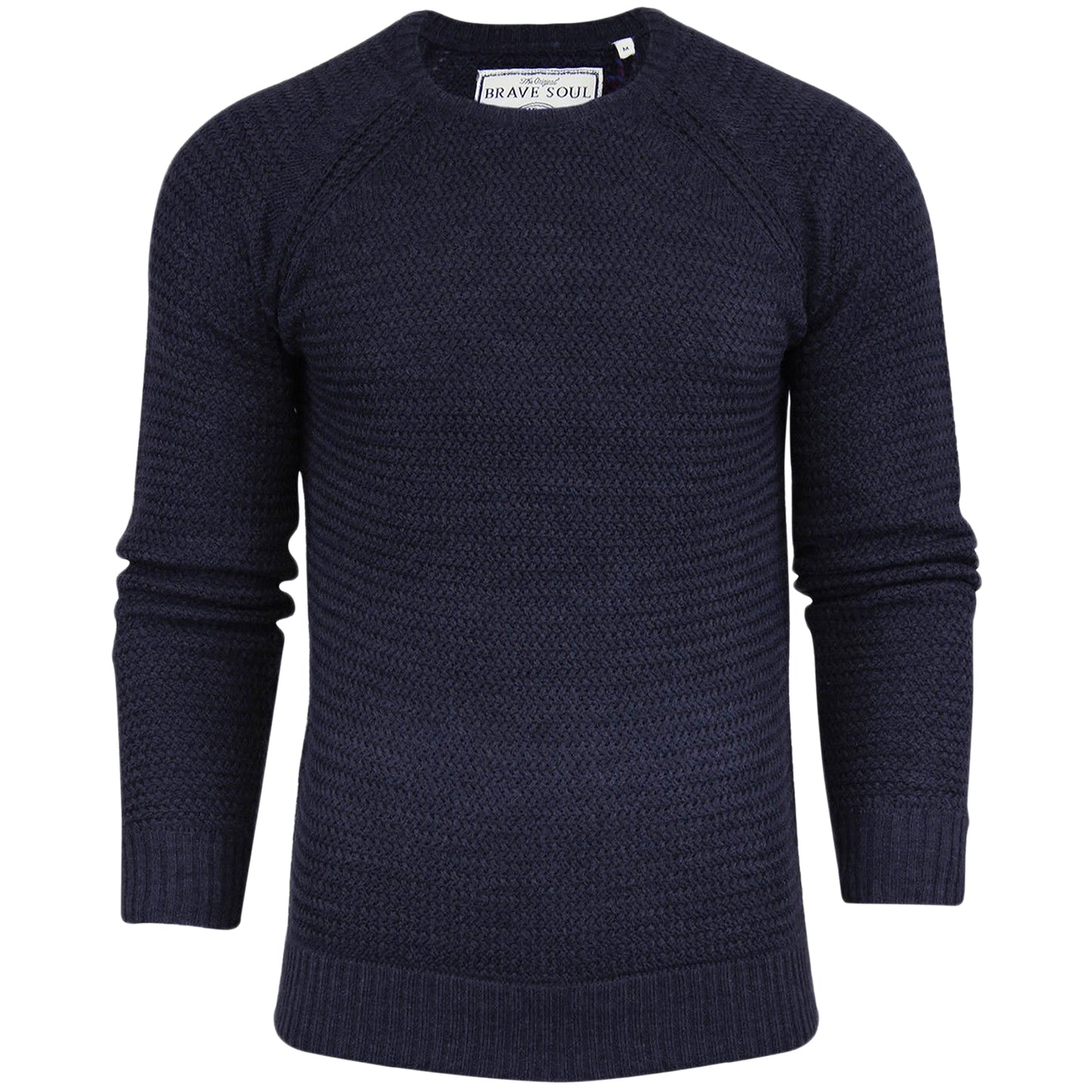 BRAVE SOUL MENS CREW NECK JUMPERS CHUNKY CABLE KNIT PULLOVER WINTER SWEATERS TOP