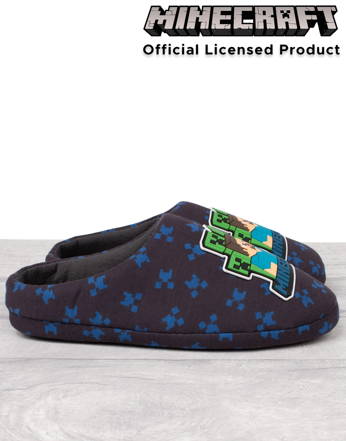 Minecraft Mule Slippers | Boys Blue Gaming | Official Merch