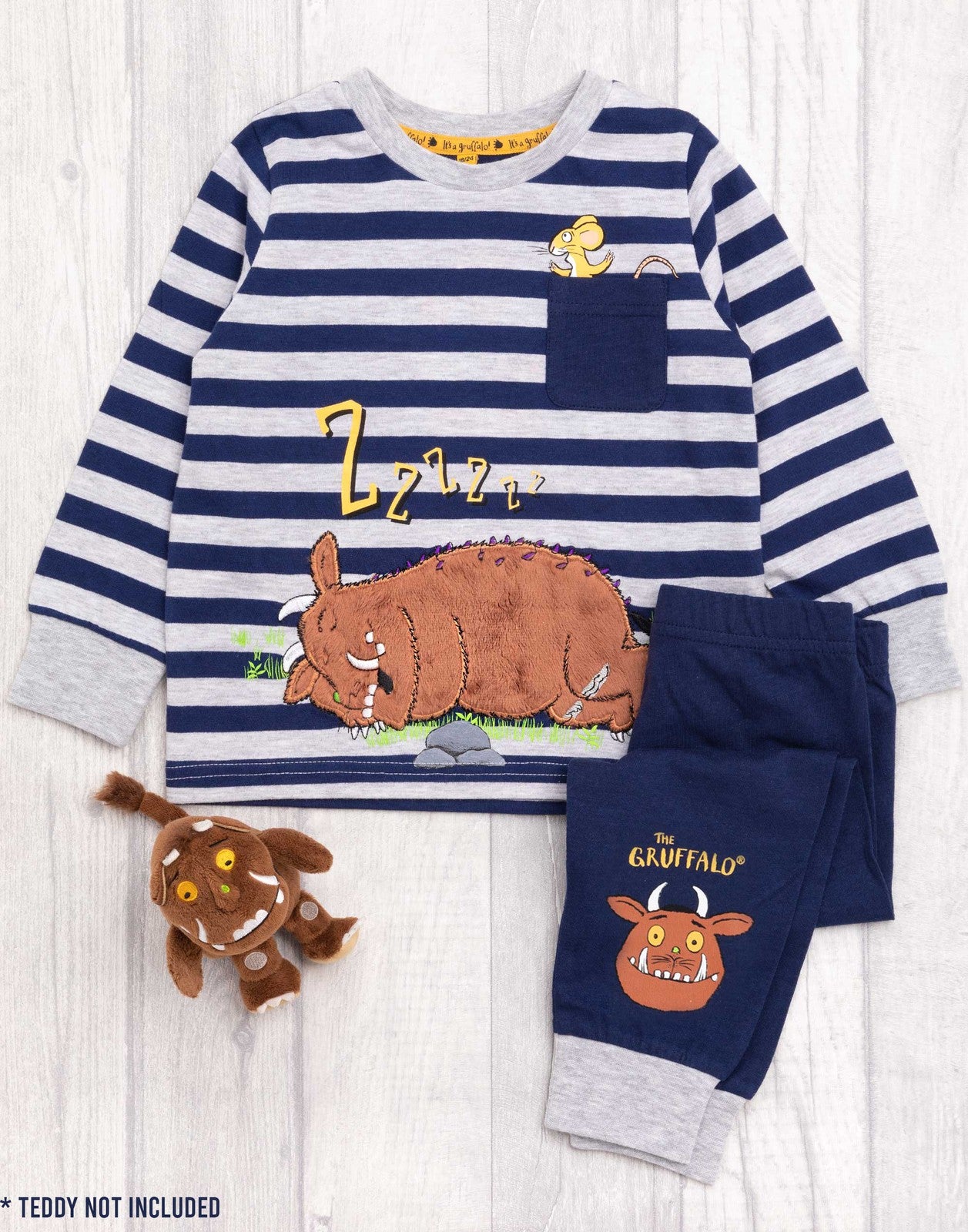 Gruffalo & Friends Long Sleeve Long Leg Pyjama Set | Boys Blue | Official Merch