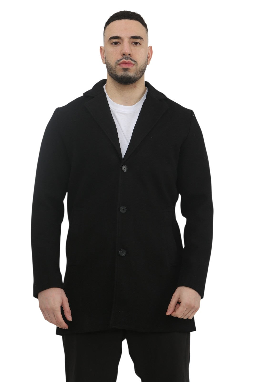 MENS TRENCH COAT CLASSIC SLIM FIT NOTCHED COLLAR STYLISH OVERCOAT OUTWEAR JACKET
