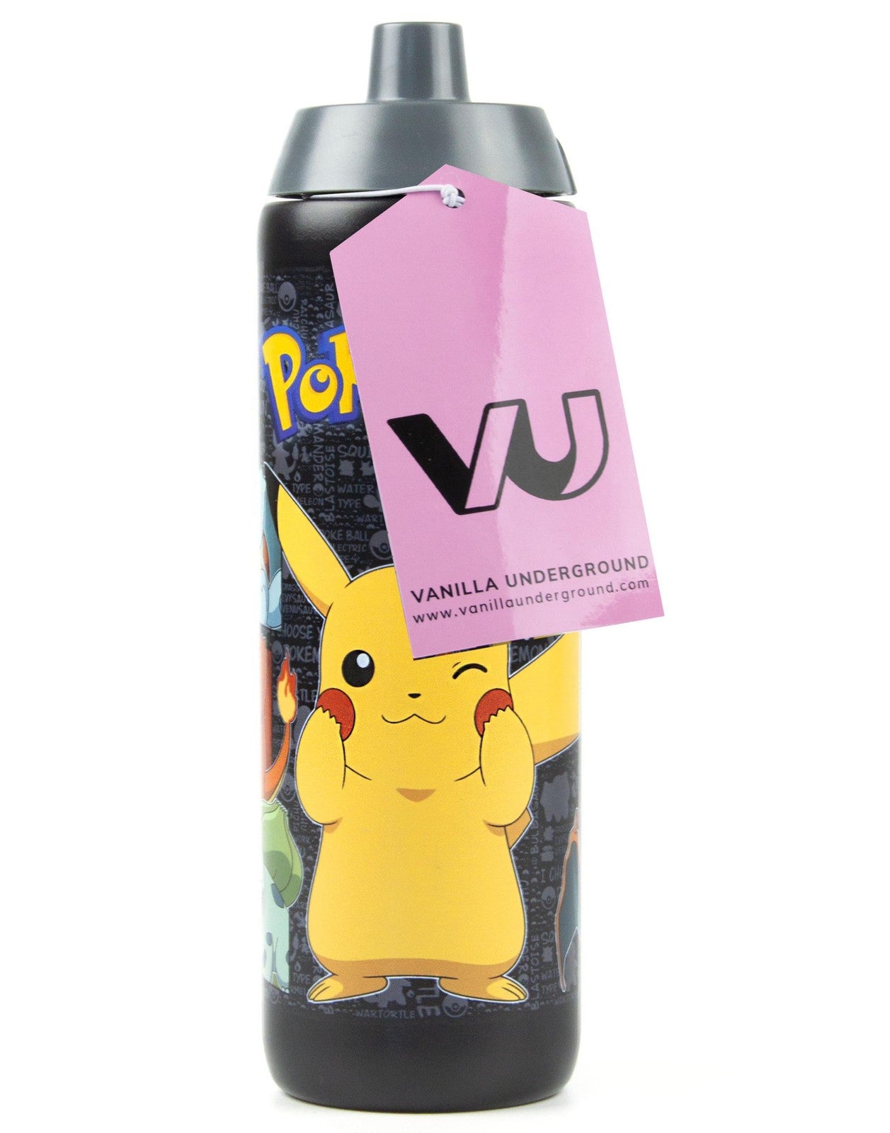 Pokemon Screw Water Bottle | Unisex Kids Black | Official Merch