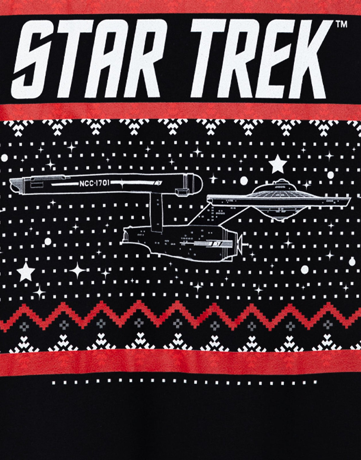 Star Trek Short Sleeved T-Shirt | Mens Black | Official Merch
