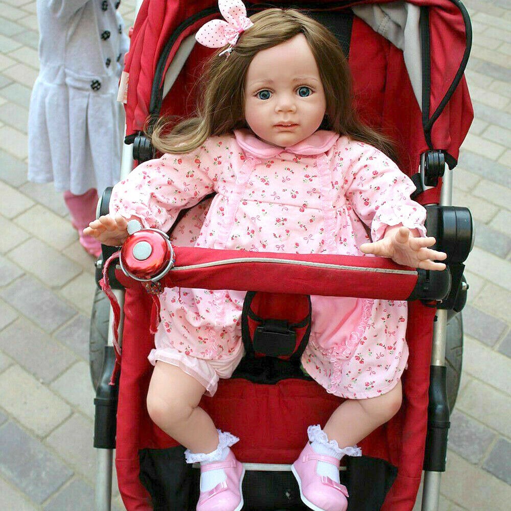 UK Handmade Reborn Baby Dolls Cute Girl Vinyl Silicone Realistic Newborn Toddler